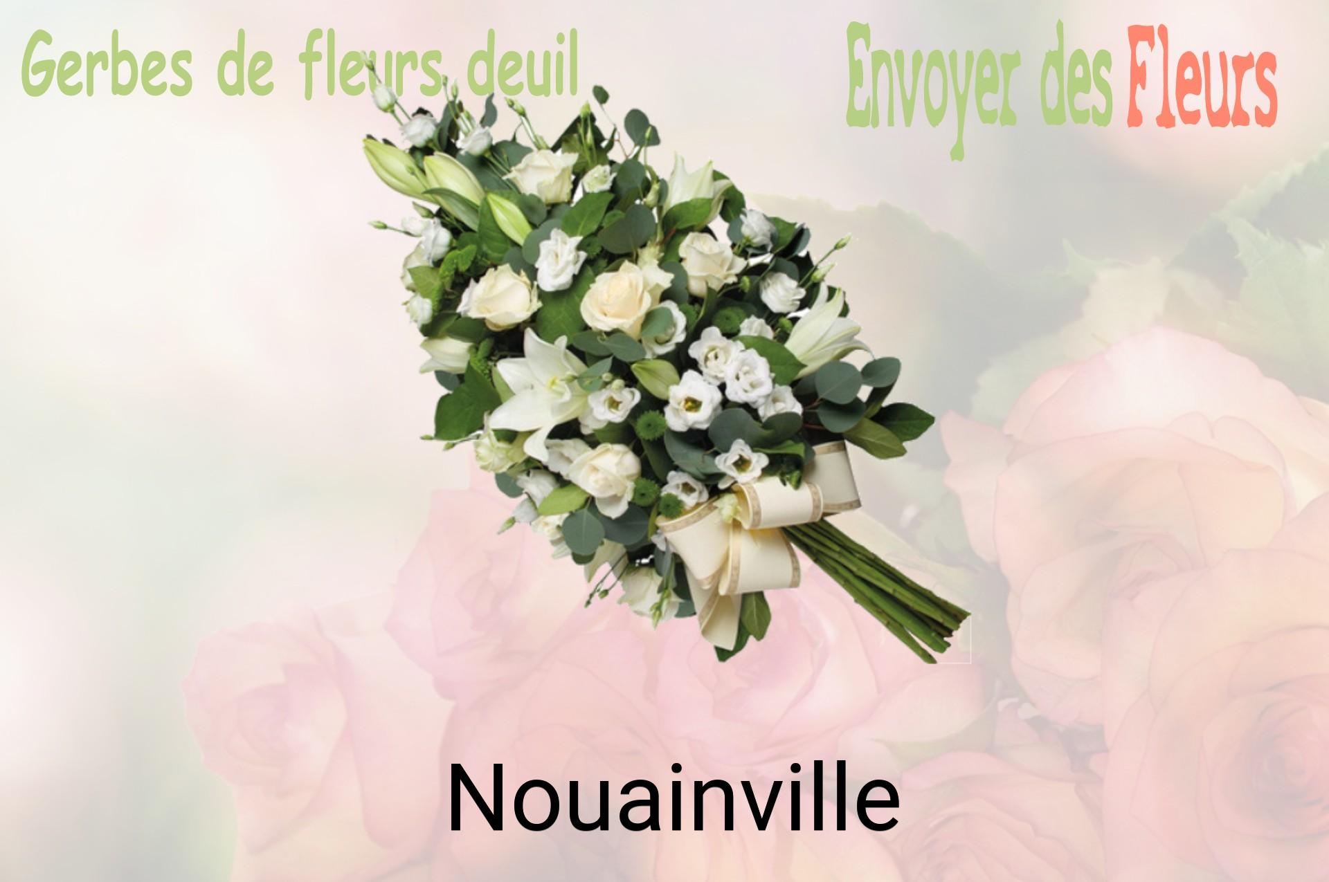 Gerbe de fleurs de deuil livrée à Nouainville